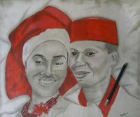 African Culture - Igbo Couple - Pencil And Paper